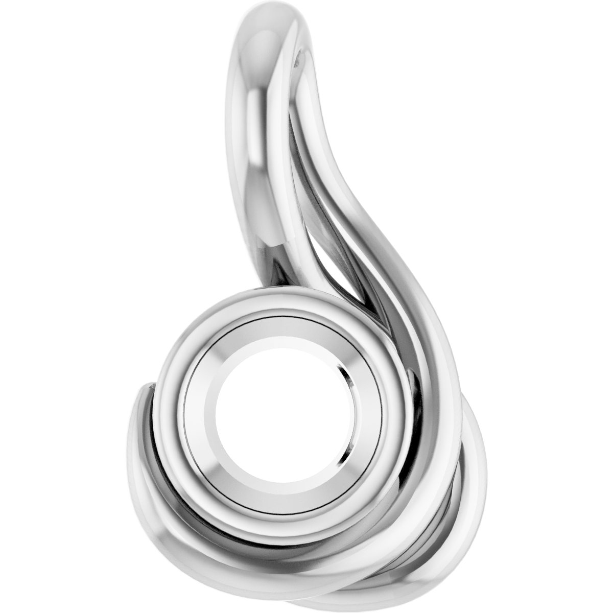 Bezel-Set Solitaire Freeform Pendant