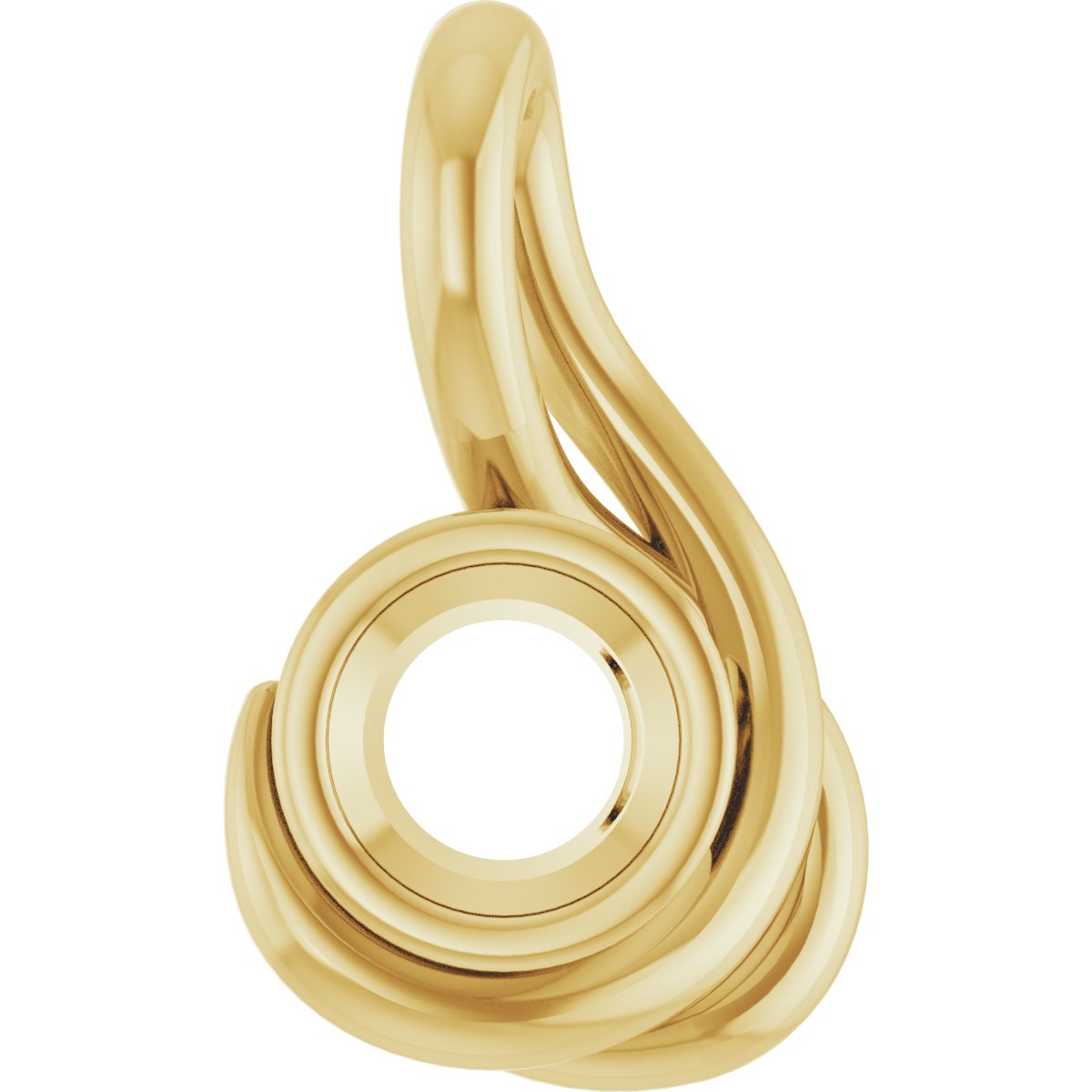 Bezel-Set Solitaire Freeform Pendant