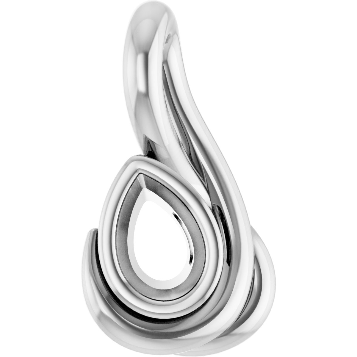 Bezel-Set Solitaire Freeform Pendant