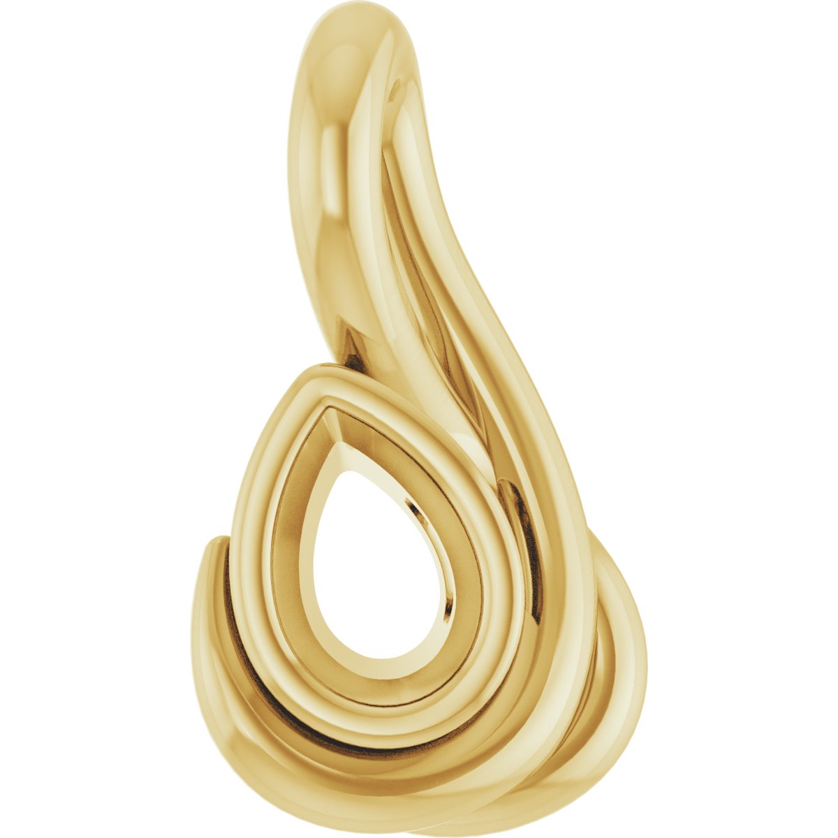 Bezel-Set Solitaire Freeform Pendant