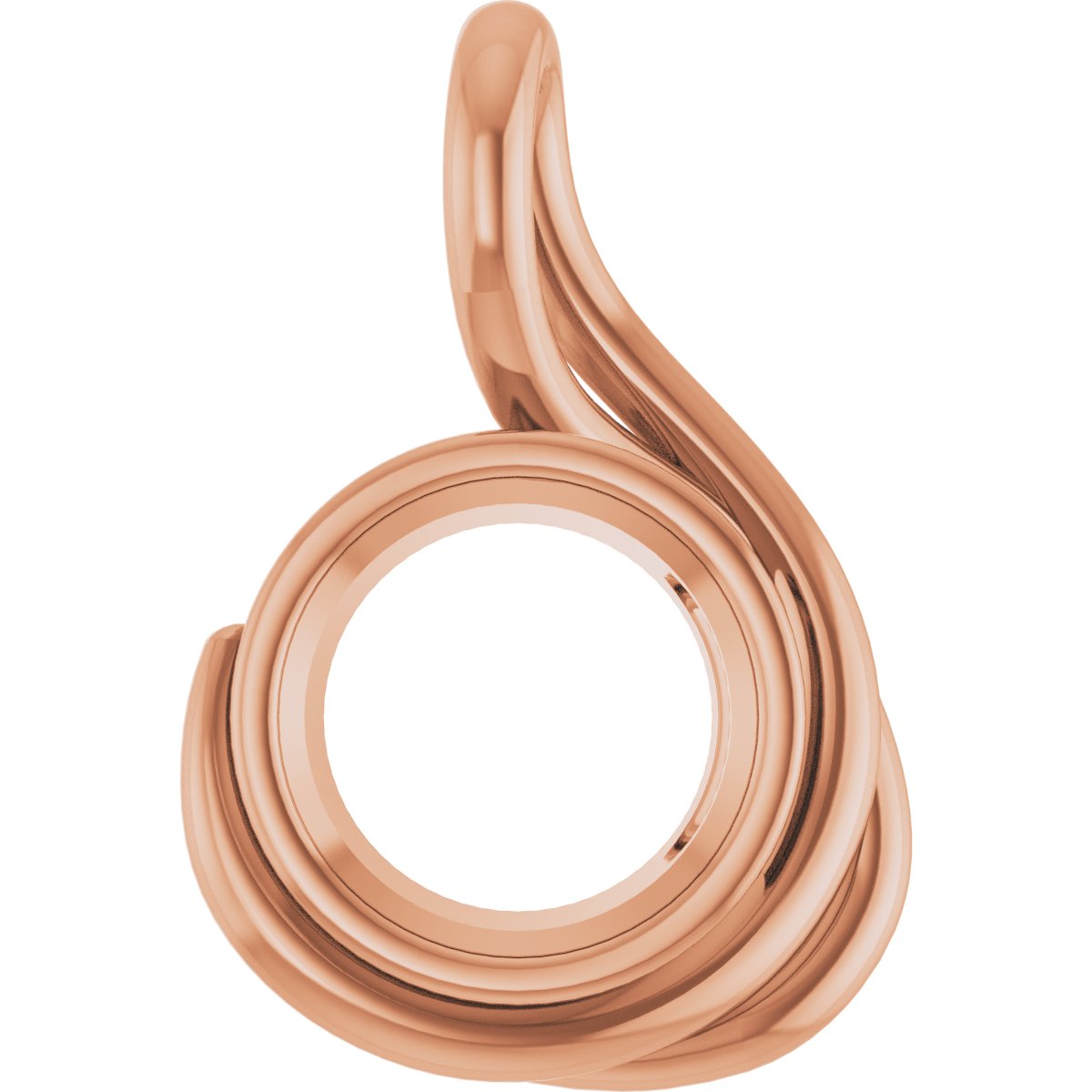 Bezel-Set Solitaire Freeform Pendant