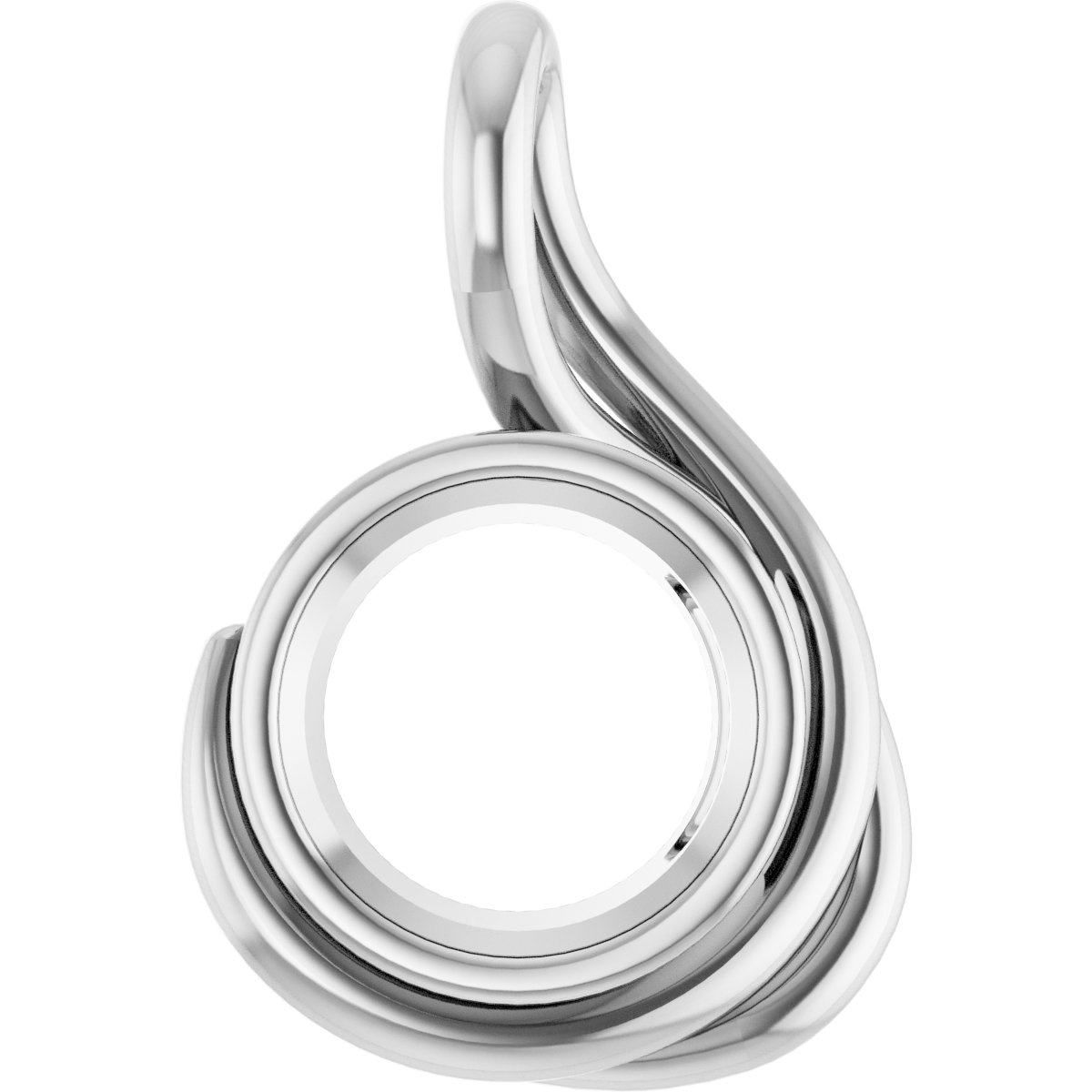 Bezel-Set Solitaire Freeform Pendant