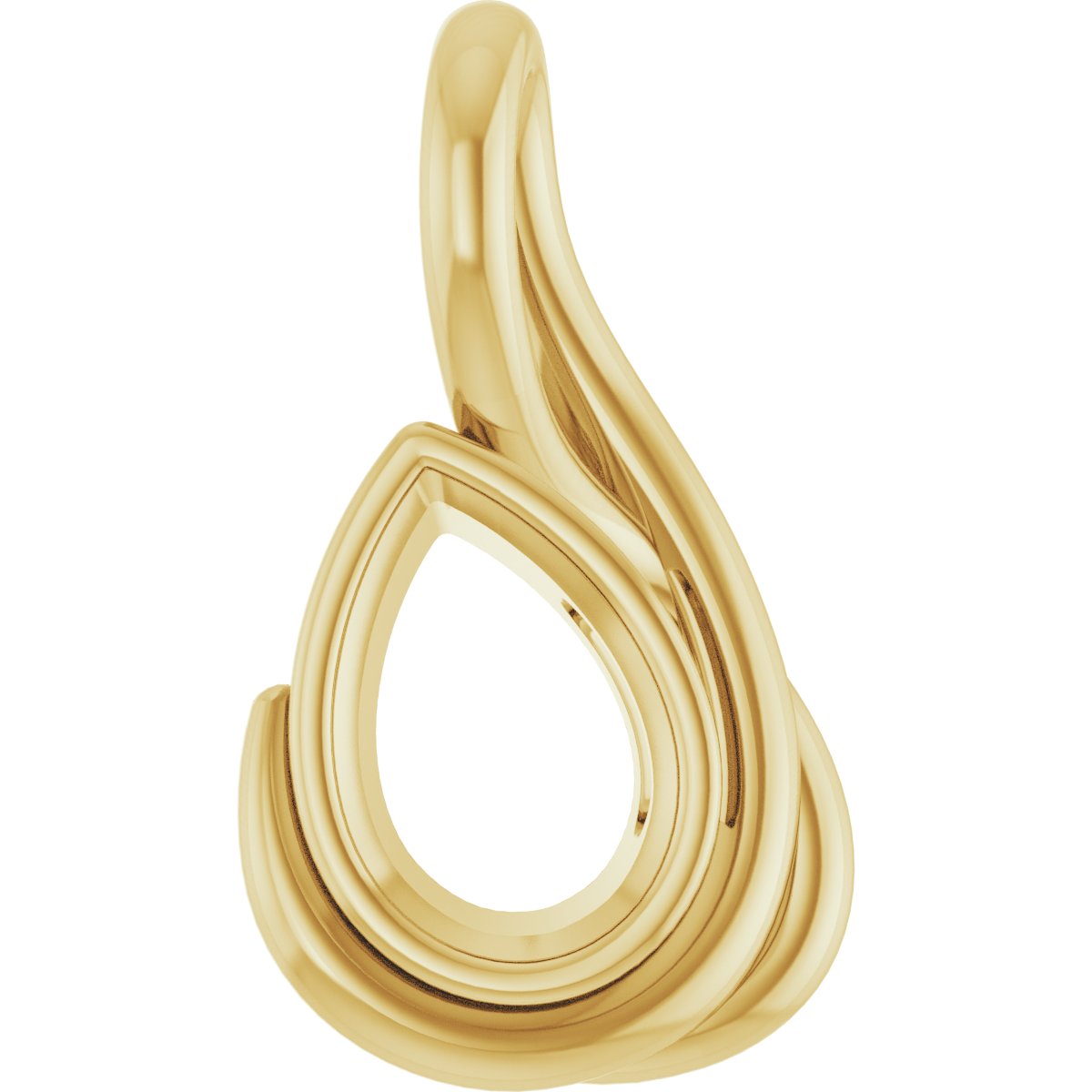 Bezel-Set Solitaire Freeform Pendant