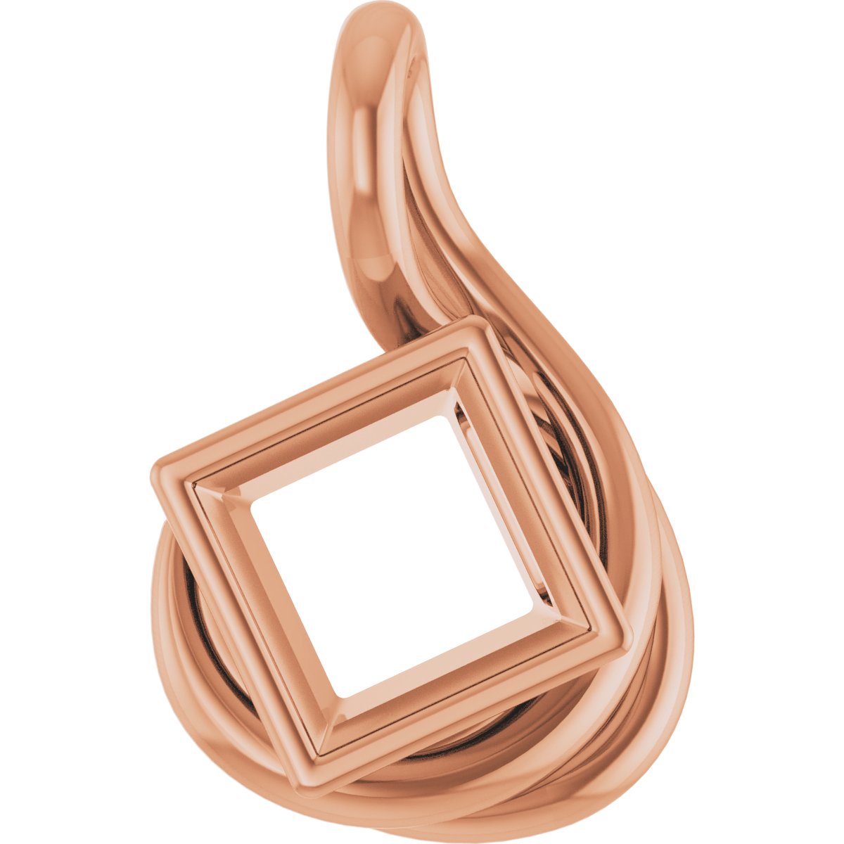 Bezel-Set Solitaire Freeform Pendant