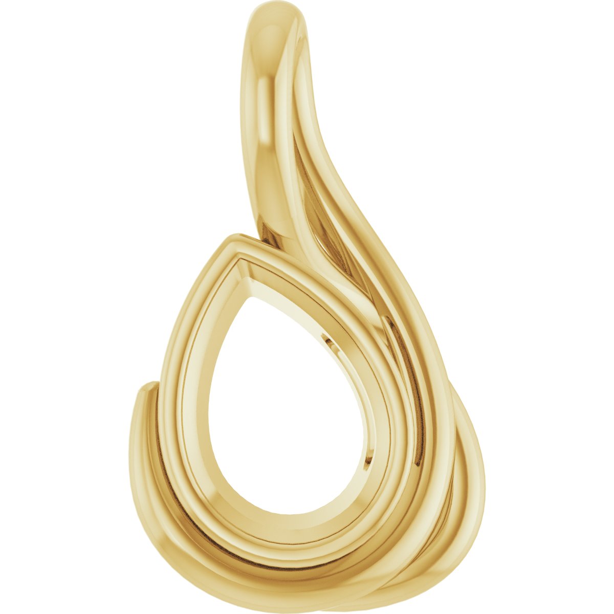 Bezel-Set Solitaire Freeform Pendant