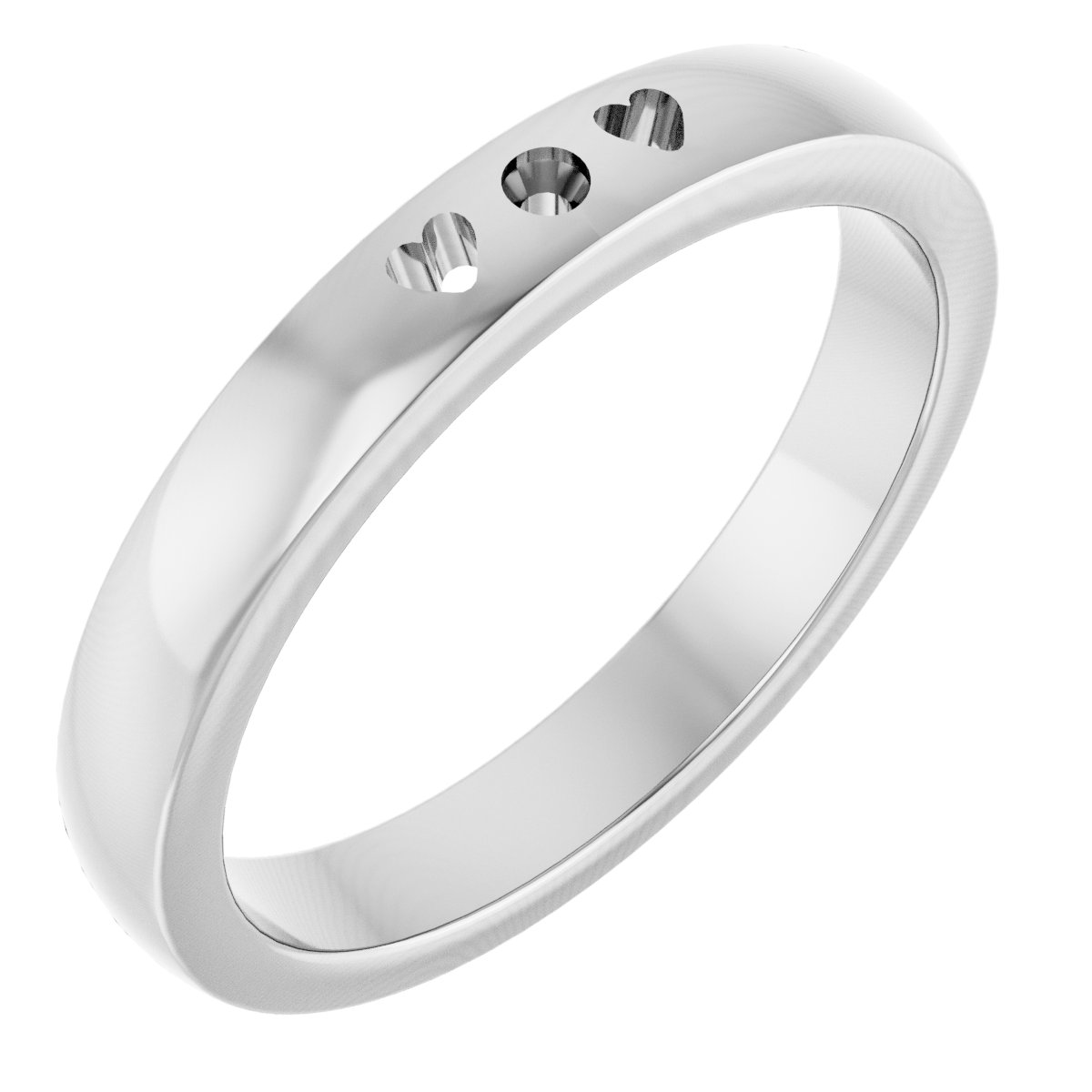 Family Pierced Heart Ring