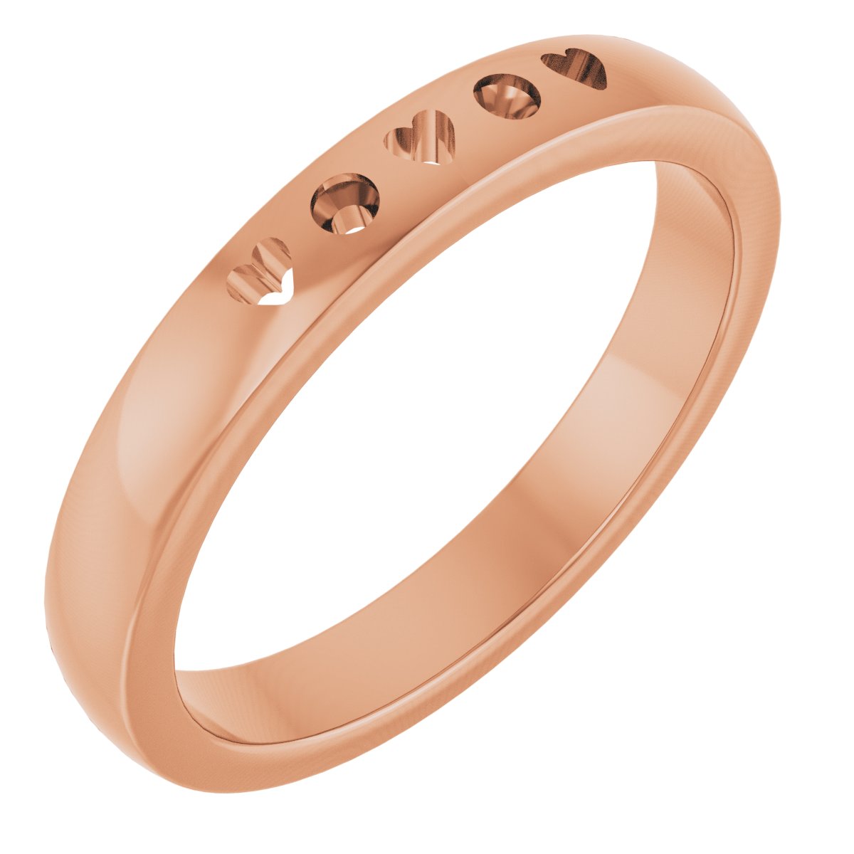 Family Pierced Heart Ring