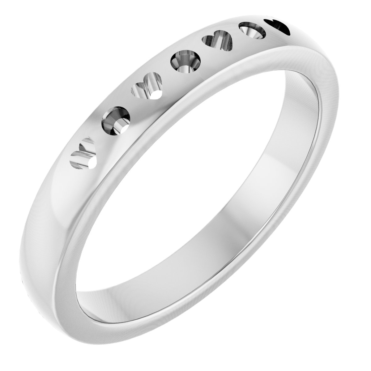 Family Pierced Heart Ring