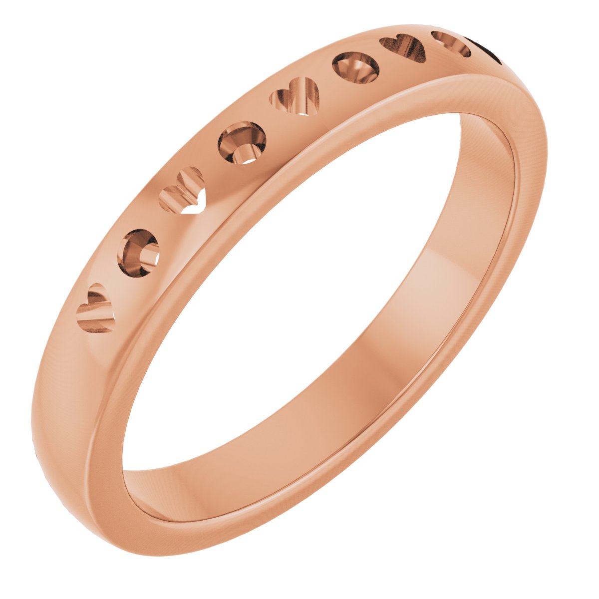 Family Pierced Heart Ring