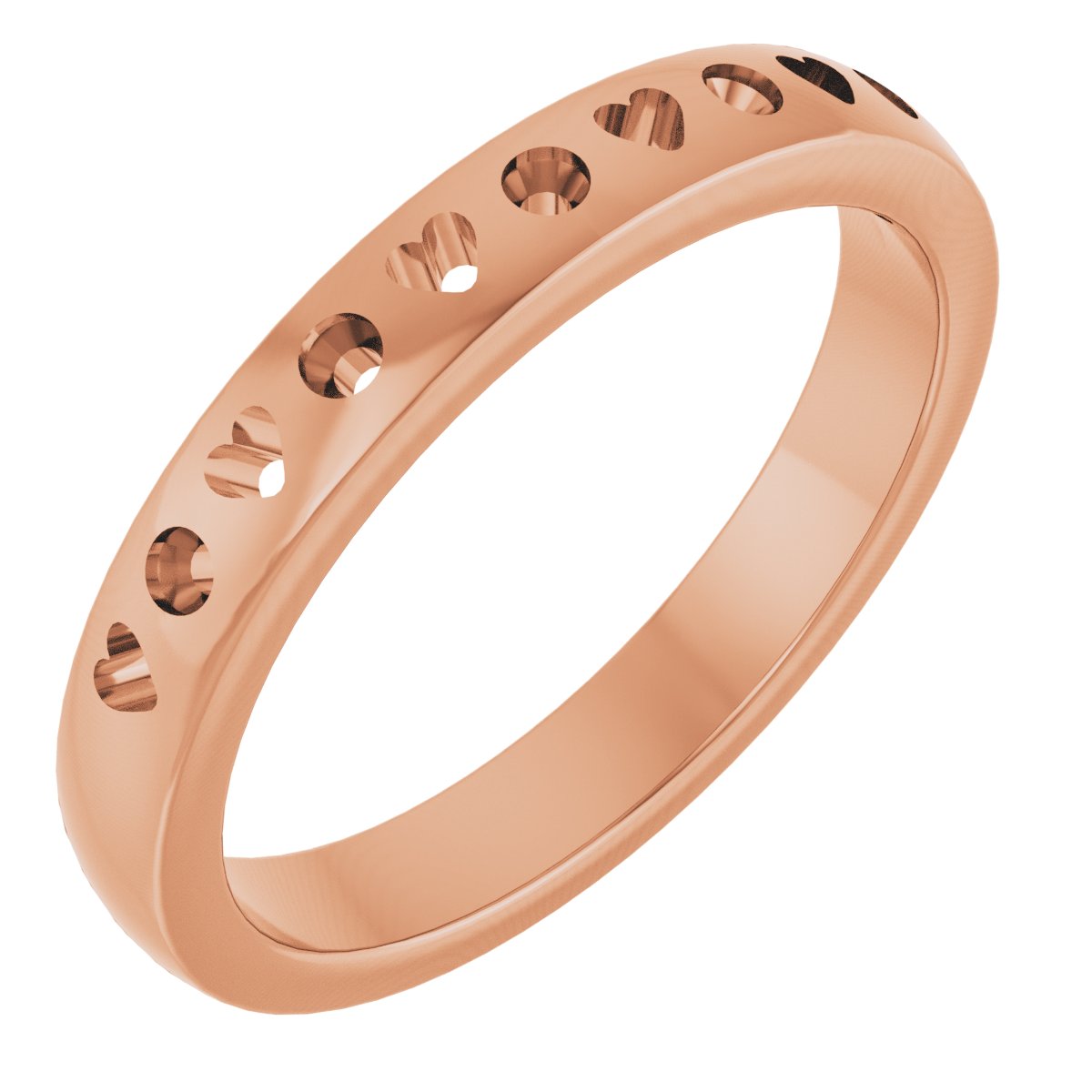 Family Pierced Heart Ring