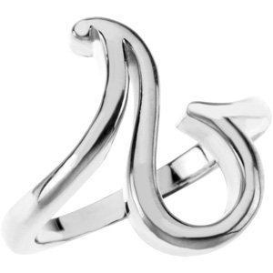 14K White Freeform Ring