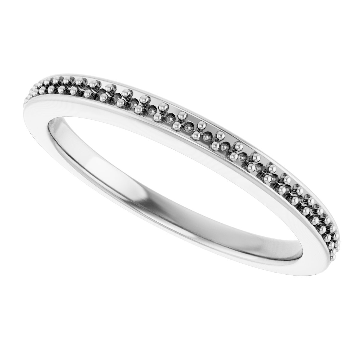 Band Mounting for 6x4 mm Emerald Ring view 5