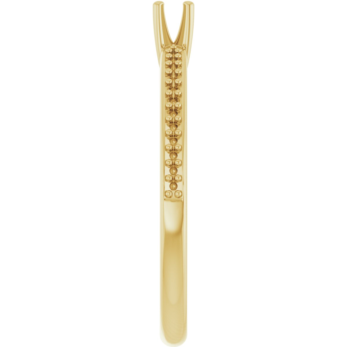14K Yellow Gold 2.75 mm Round Engagement Ring Mounting fully set