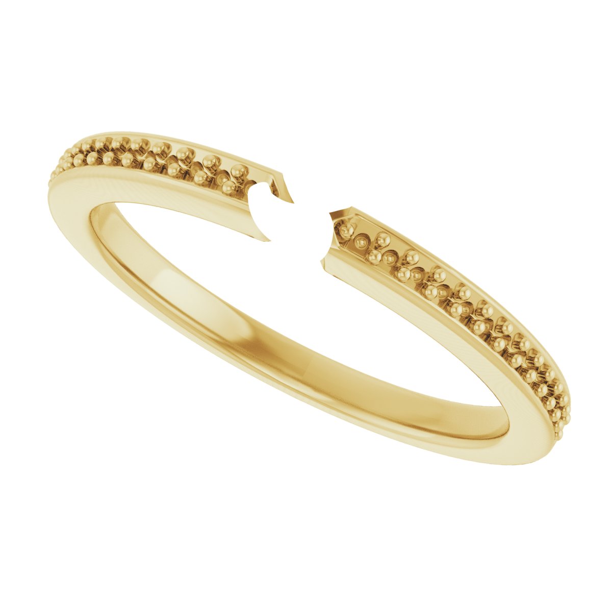 14K Yellow/White Gold 2.75 mm Round Engagement Ring Mounting fully set