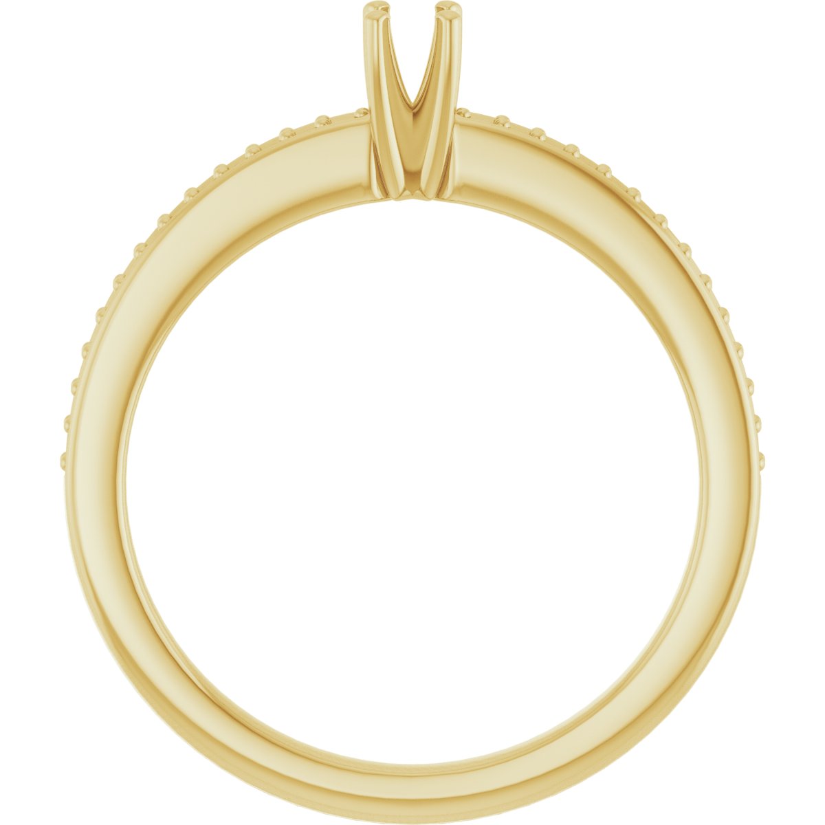 14K Yellow Gold 2.75 mm Round Engagement Ring Mounting