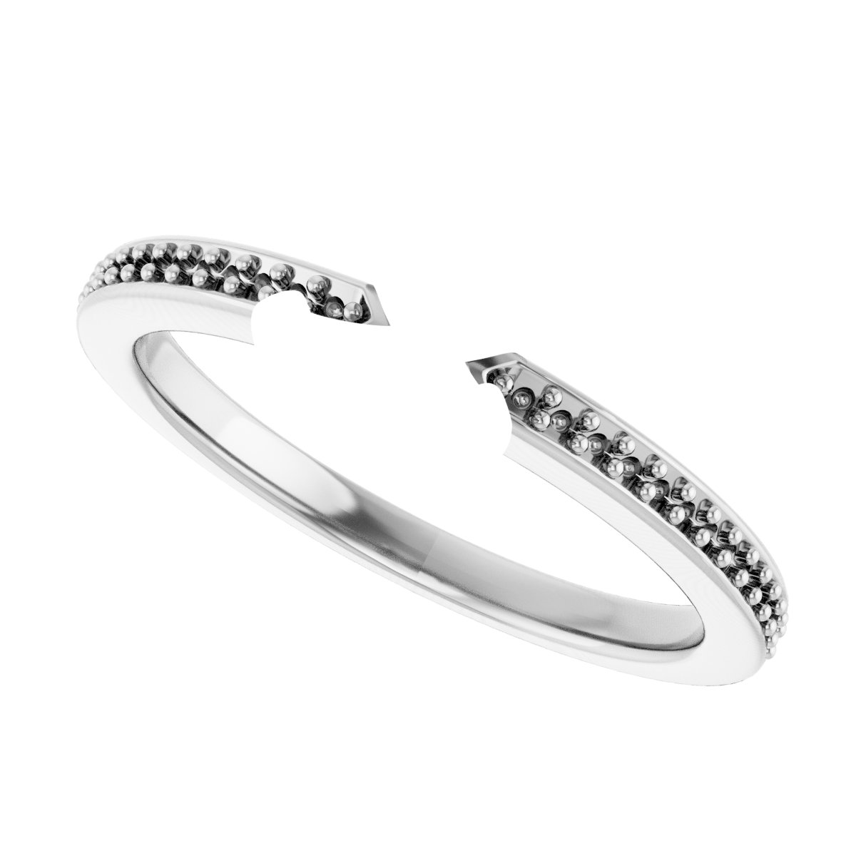 18K White/Yellow Gold 6 mm Cushion Engagement Ring Mounting fully set