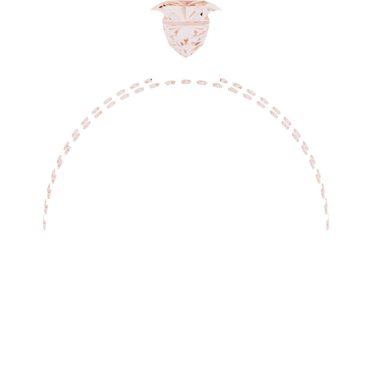 18K Rose Gold 6 mm Cushion Engagement Ring Mounting fully set