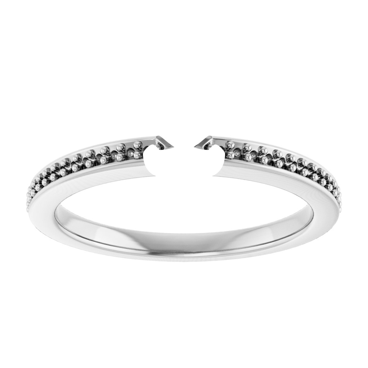 18K White/Yellow Gold 4.8 mm Round Engagement Ring Mounting