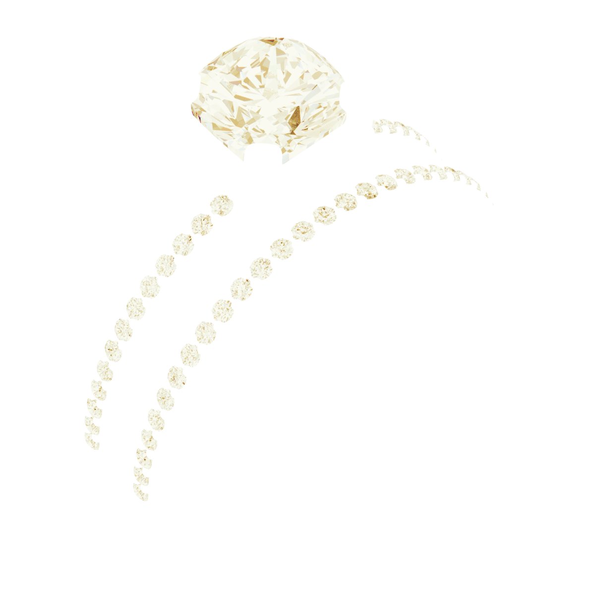 14K Yellow Gold 6 mm Cushion Engagement Ring Mounting fully set