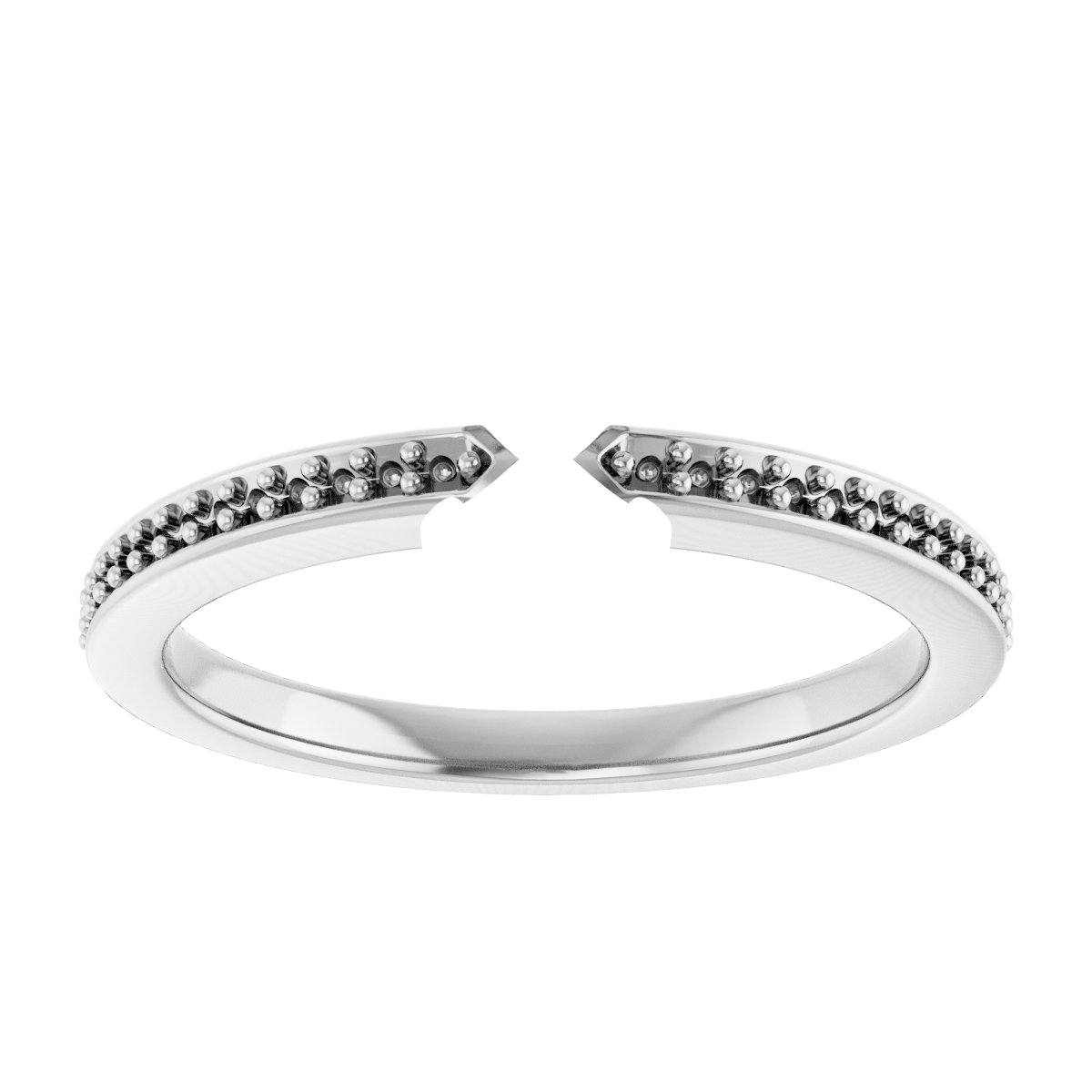 14K White/Rose Gold 6x4 mm Emerald Engagement Ring Mounting