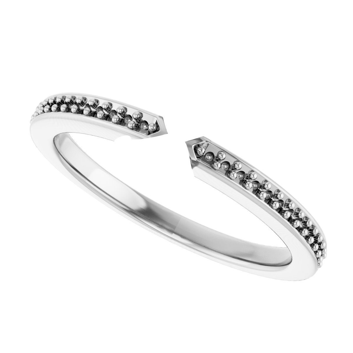 14K White/Rose Gold 6x4 mm Emerald Engagement Ring Mounting fully set