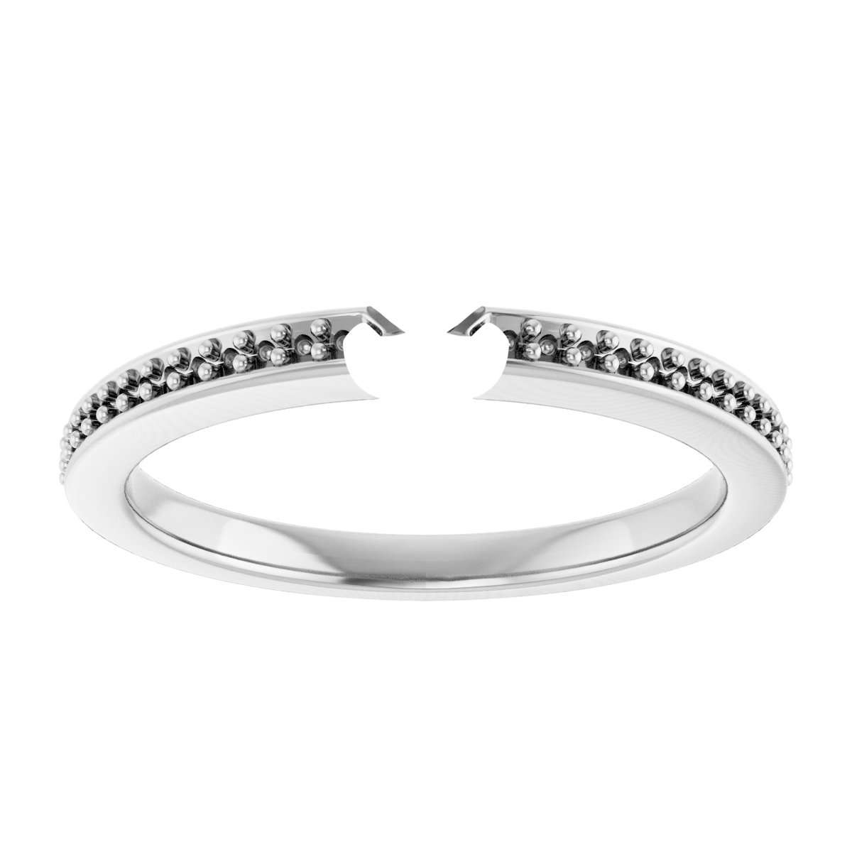 14K White/Yellow Gold 4.1 mm Round Engagement Ring Mounting