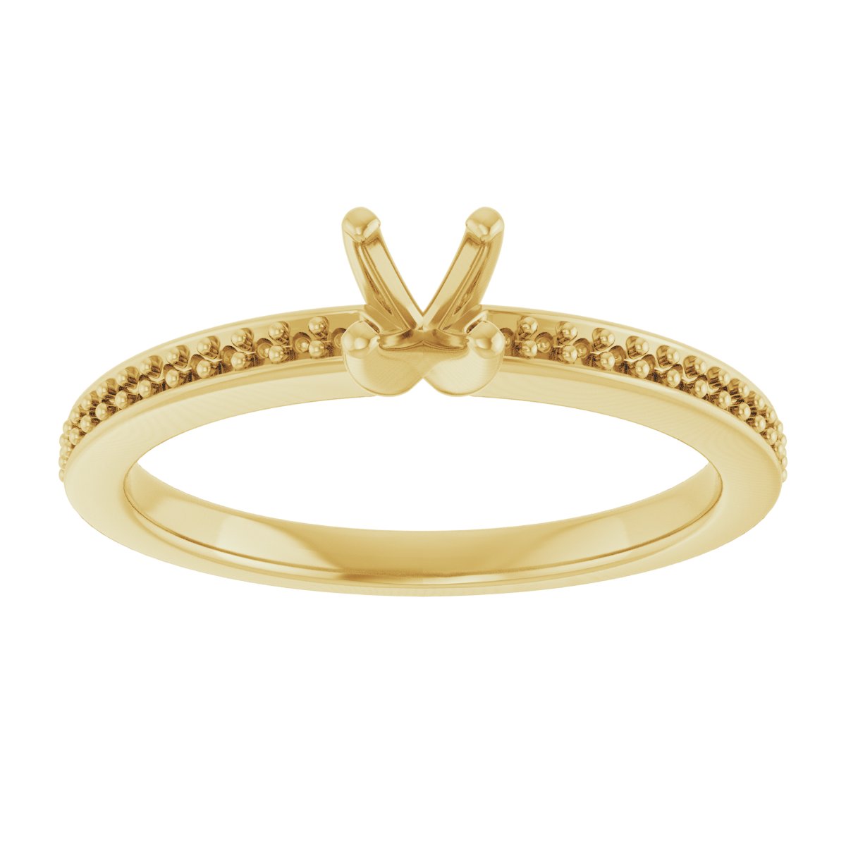 14K Yellow Gold 4.1 mm Round Engagement Ring Mounting