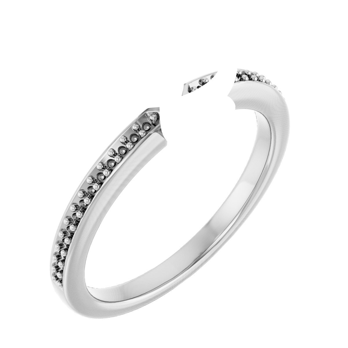 14K White/Yellow Gold 8x6 mm Pear Engagement Ring Mounting