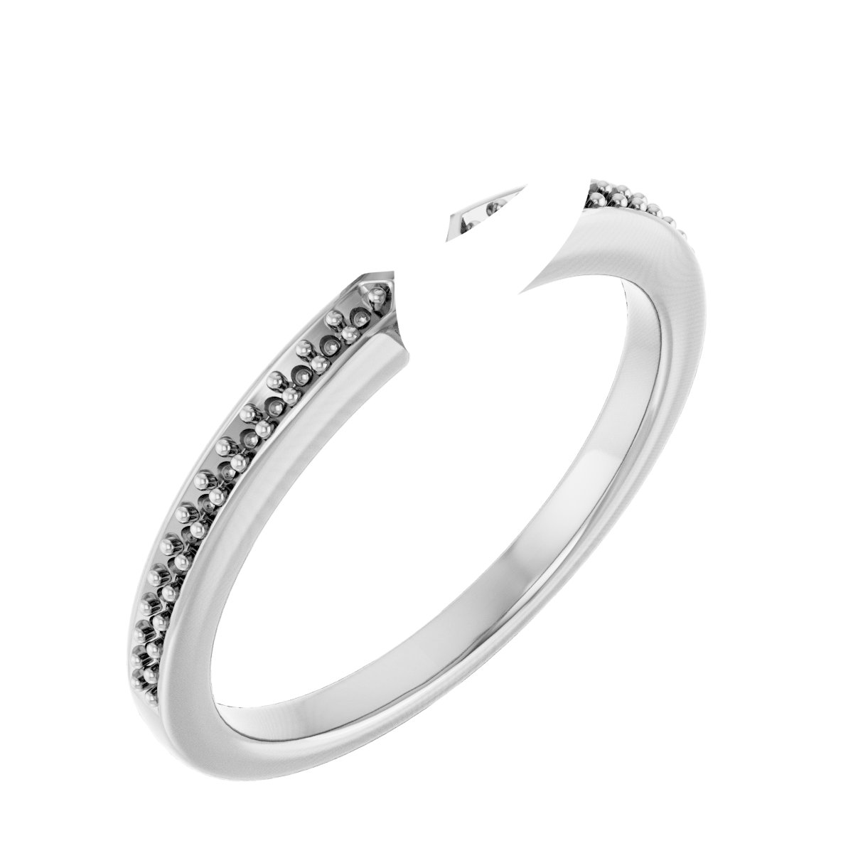 18K White/Yellow Gold 5 mm Square Engagement Ring Mounting