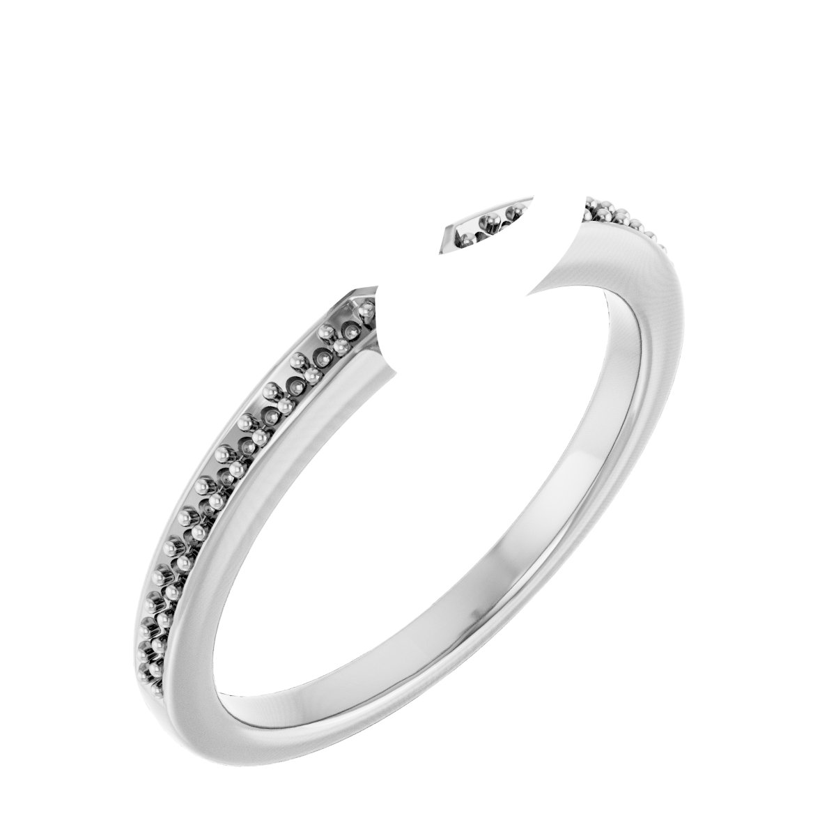 18K White/Yellow Gold 12x6 mm Marquise Engagement Ring Mounting