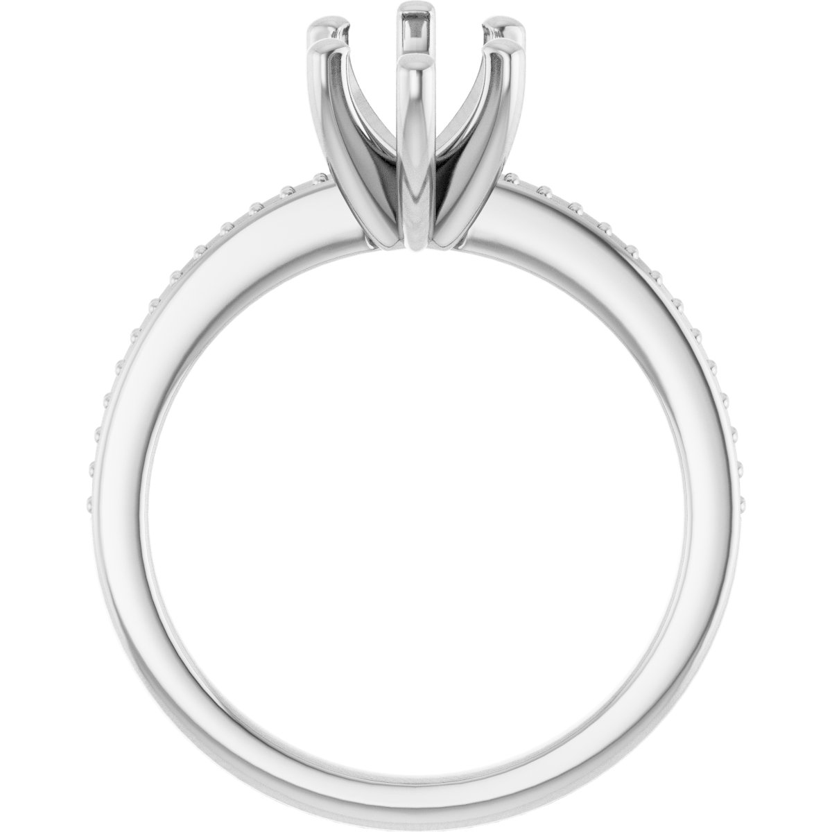 Platinum 12x6 mm Marquise Engagement Ring Mounting
