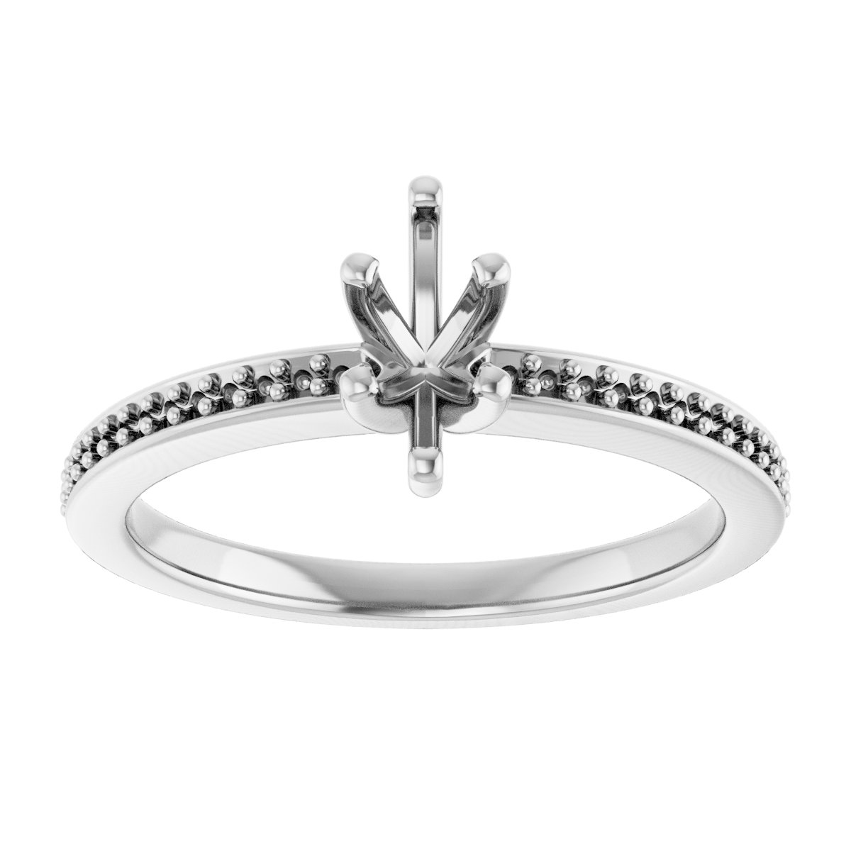 18K White Gold 7x3.5 mm Marquise Engagement Ring Mounting