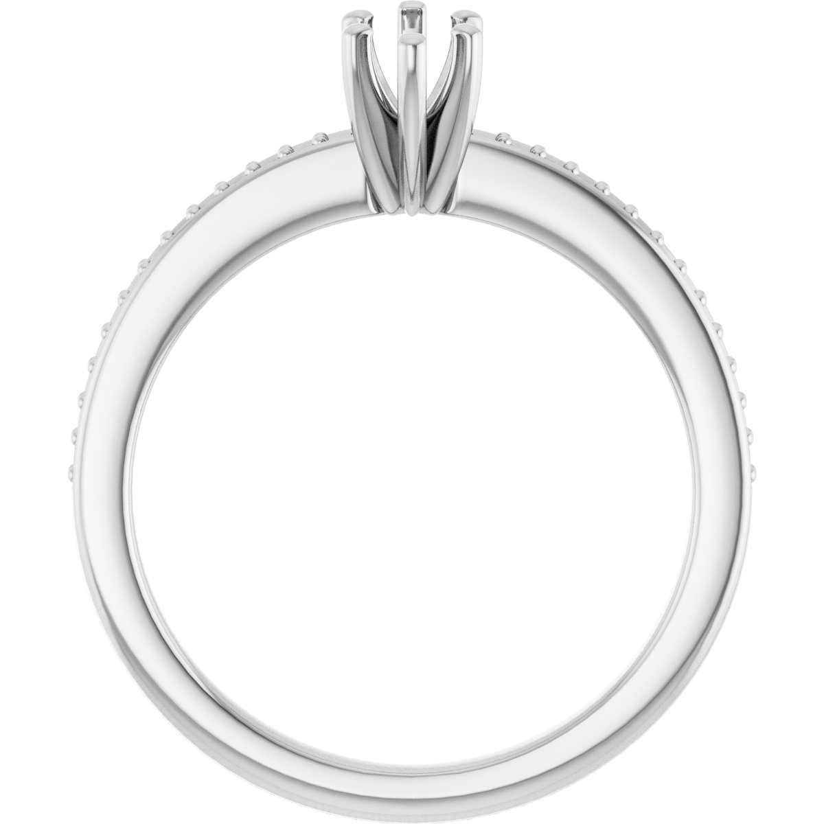 18K White Gold 7x3.5 mm Marquise Engagement Ring Mounting