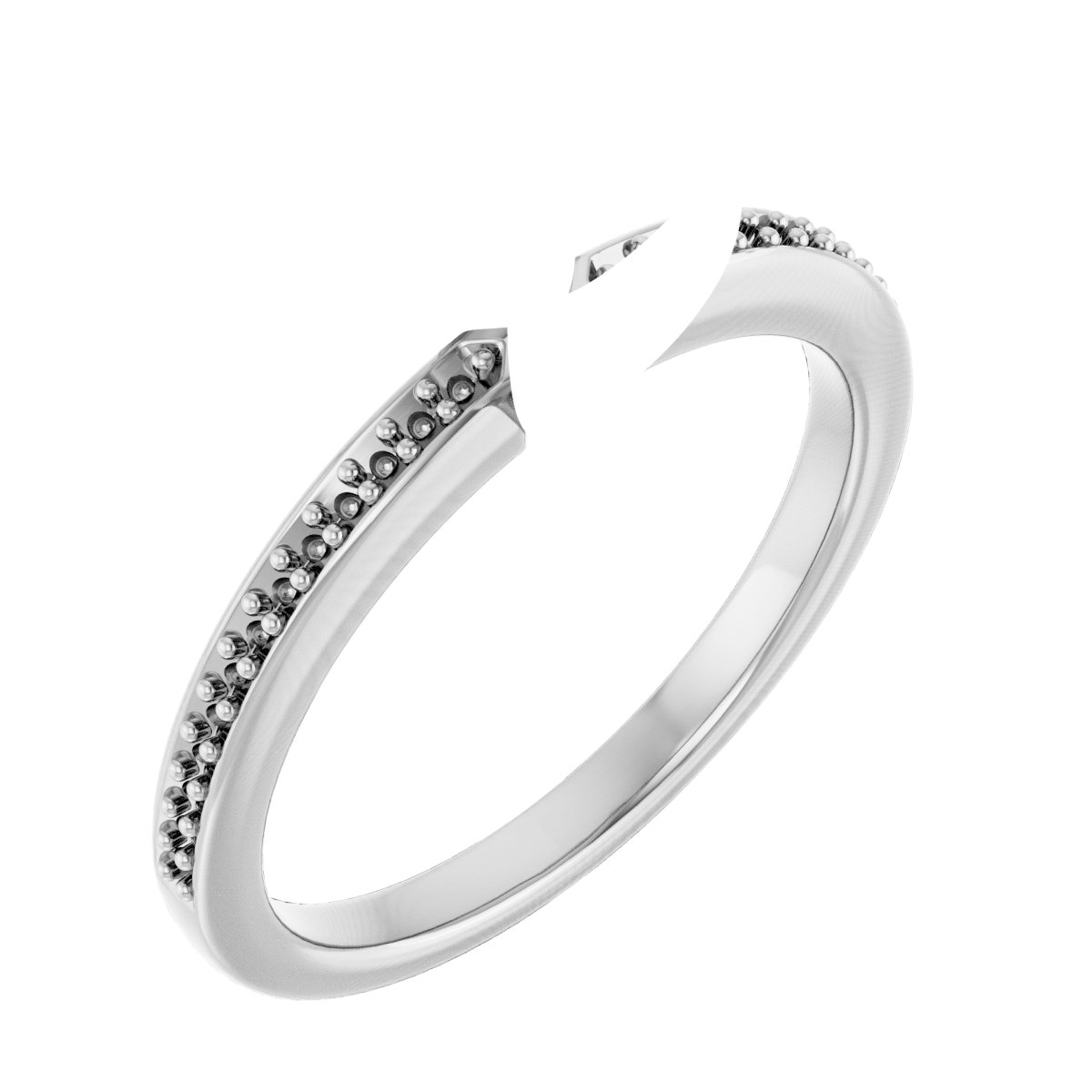 18K White/Yellow Gold 4.5 mm Square Engagement Ring Mounting