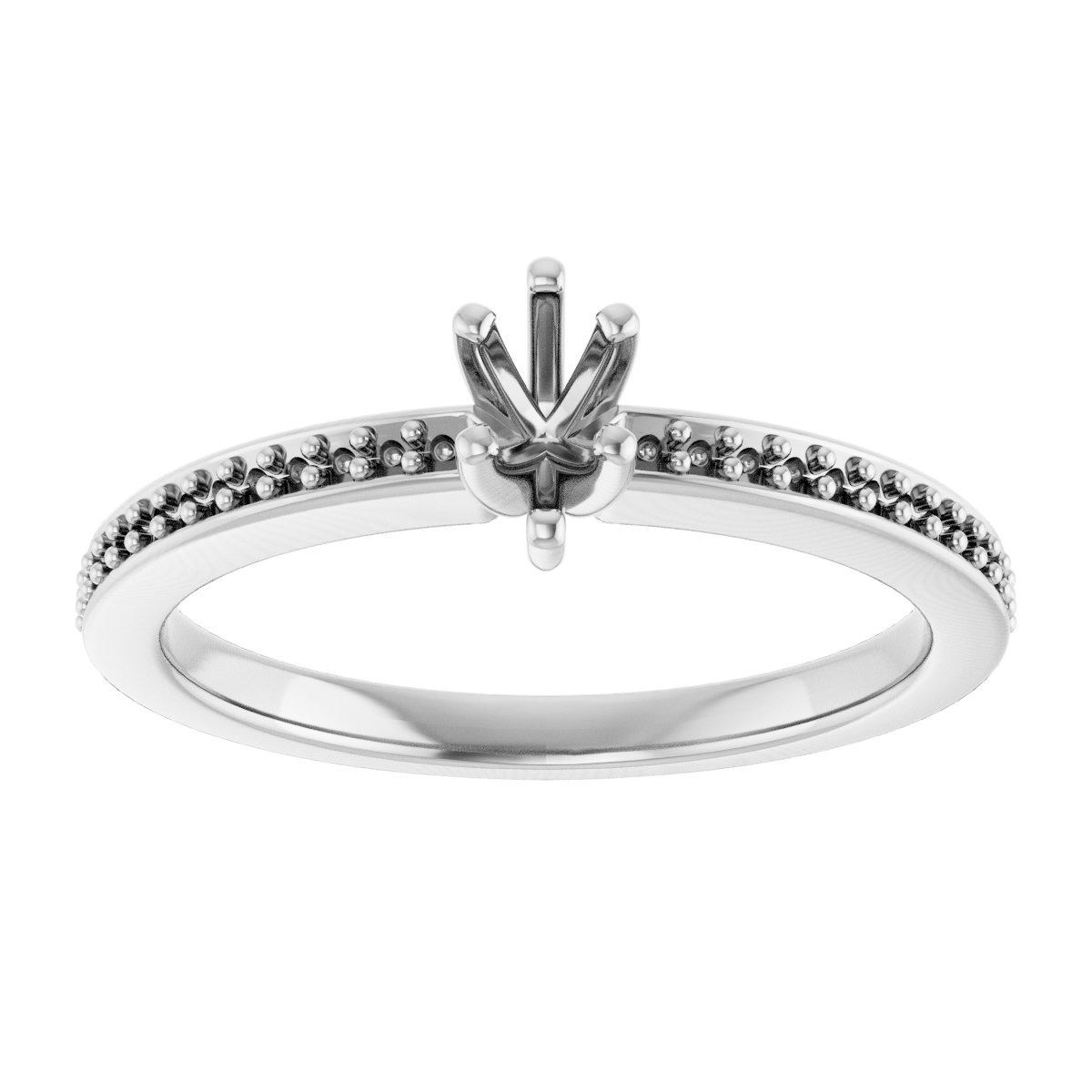 Platinum 5x3 mm Pear Engagement Ring Mounting