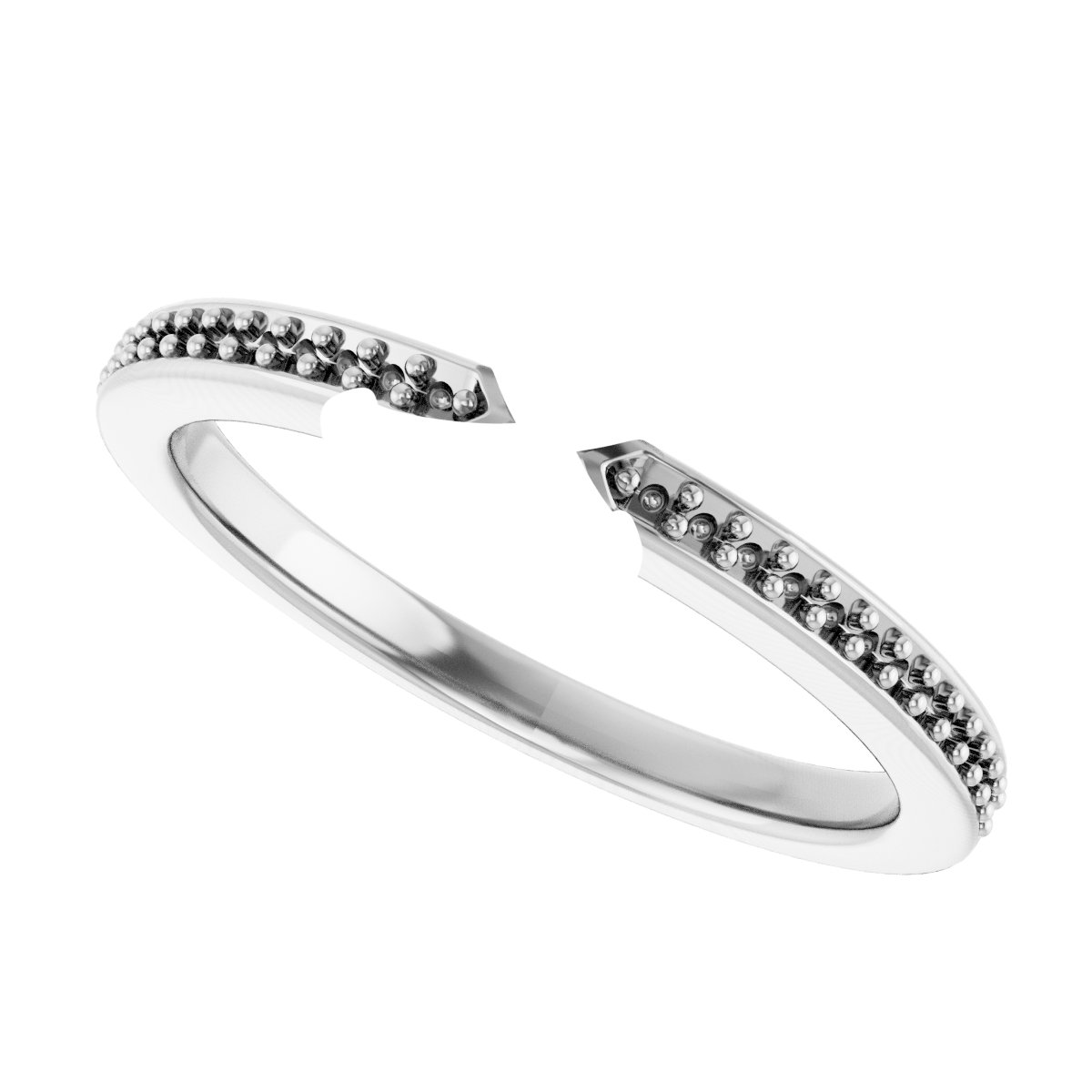14K White/Rose Gold 5 mm Square Engagement Ring Mounting fully set