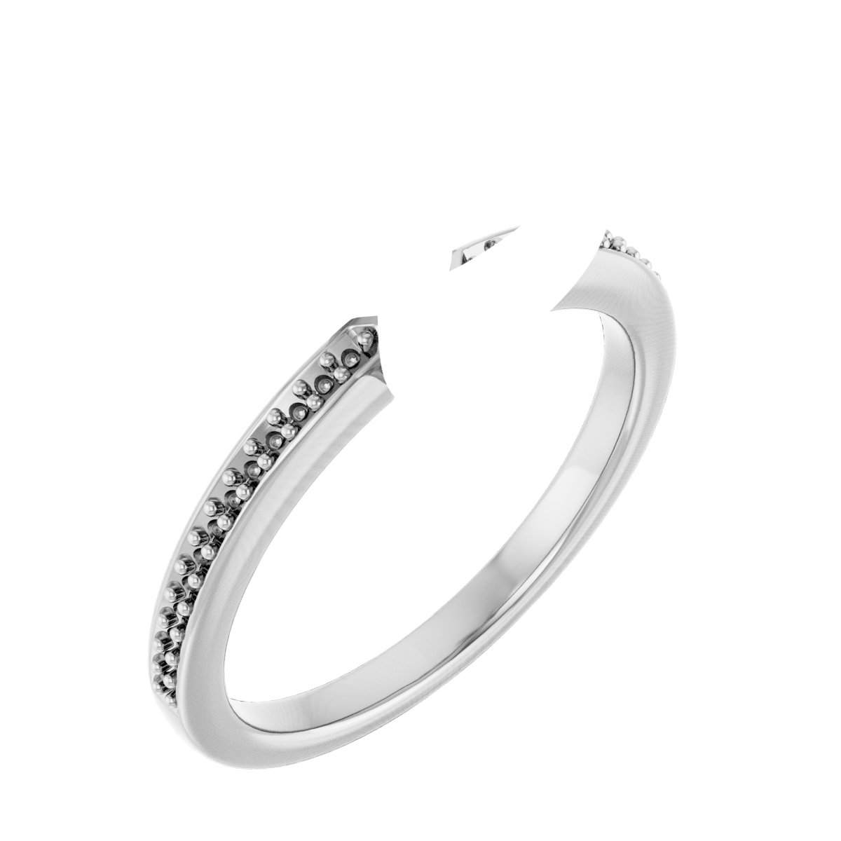 18K White/Rose Gold 8 mm Cushion Engagement Ring Mounting