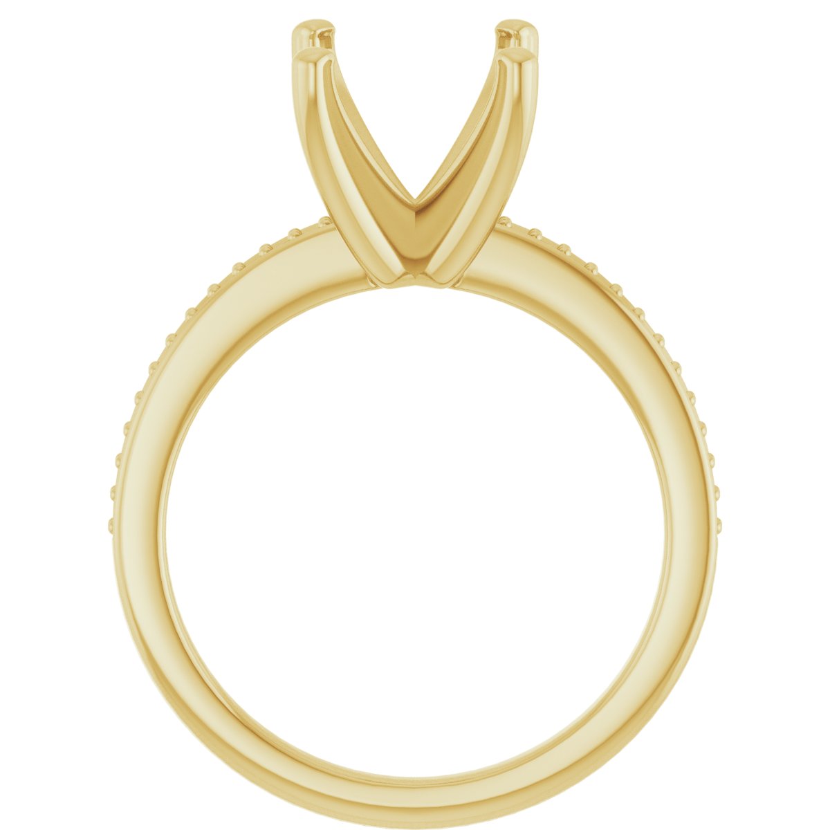14K Yellow Gold 9.4 mm Round Engagement Ring Mounting