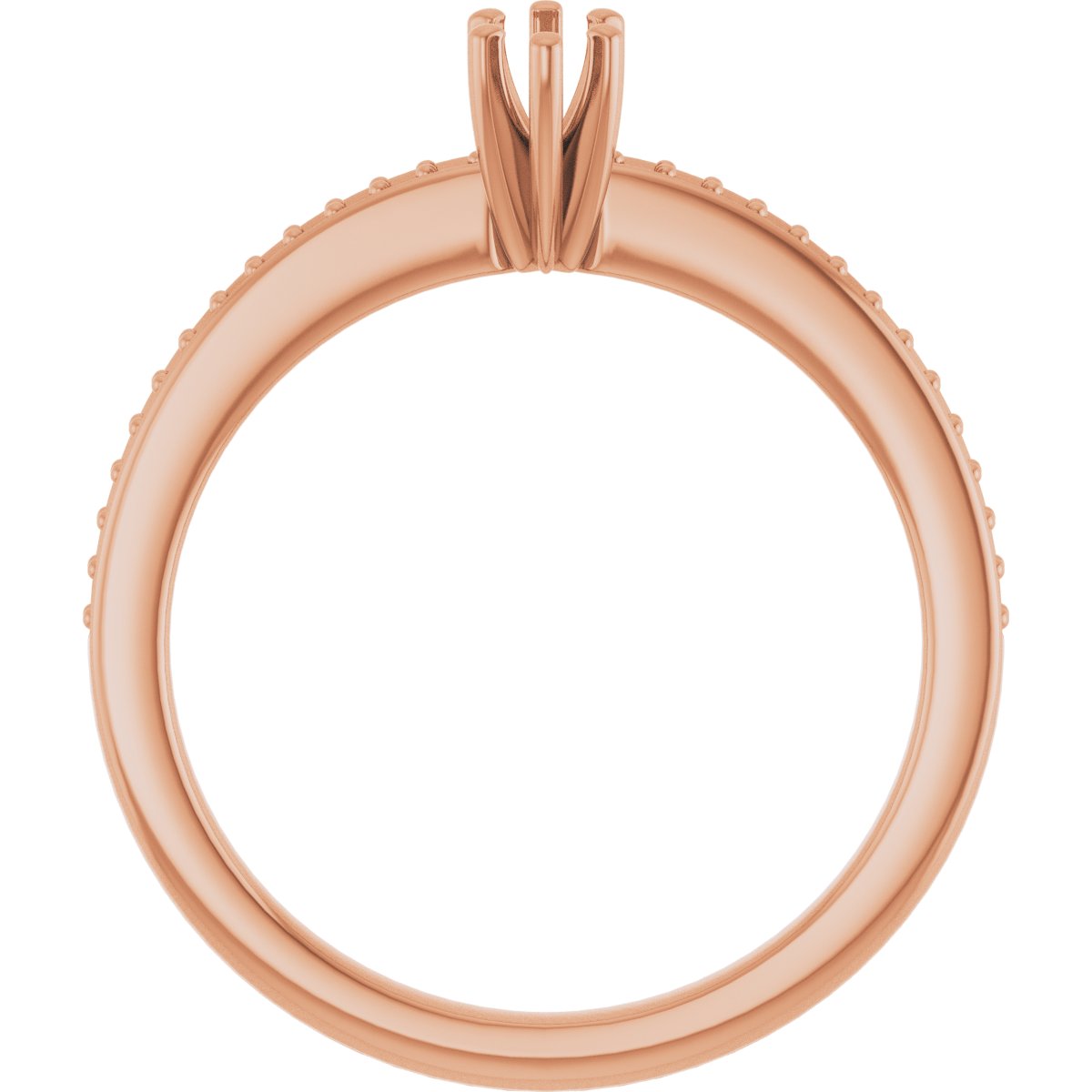 18K Rose Gold 5x3 mm Marquise Engagement Ring Mounting
