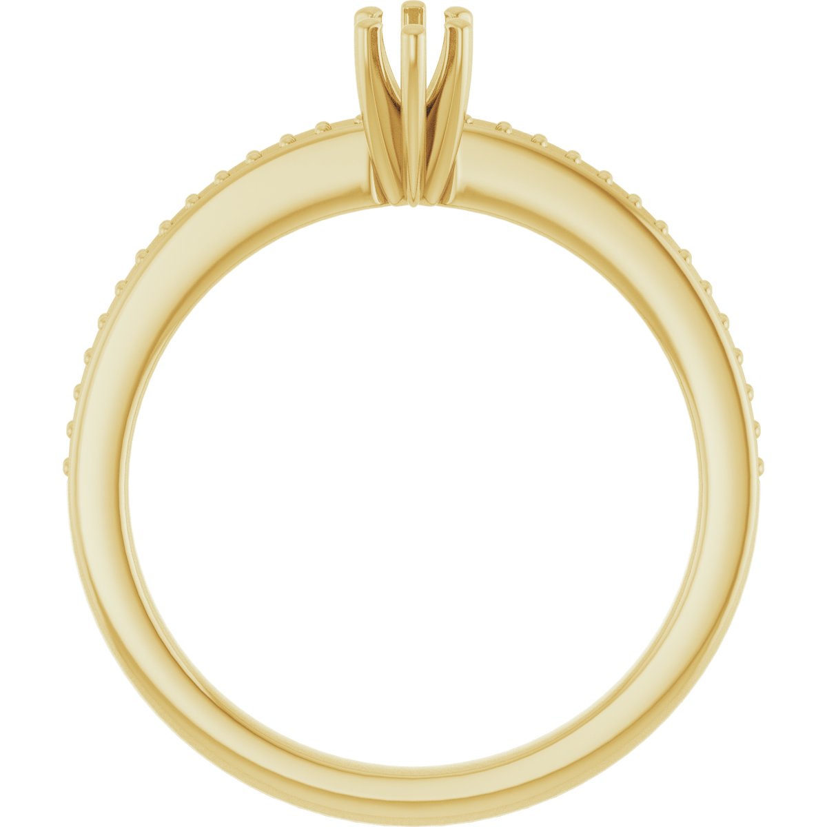 18K Yellow Gold 5x3 mm Marquise Engagement Ring Mounting