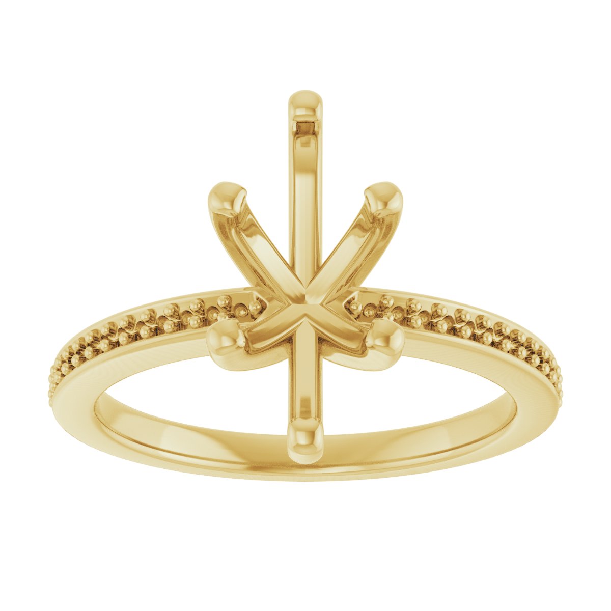 18K Yellow Gold 12x6 mm Marquise Engagement Ring Mounting