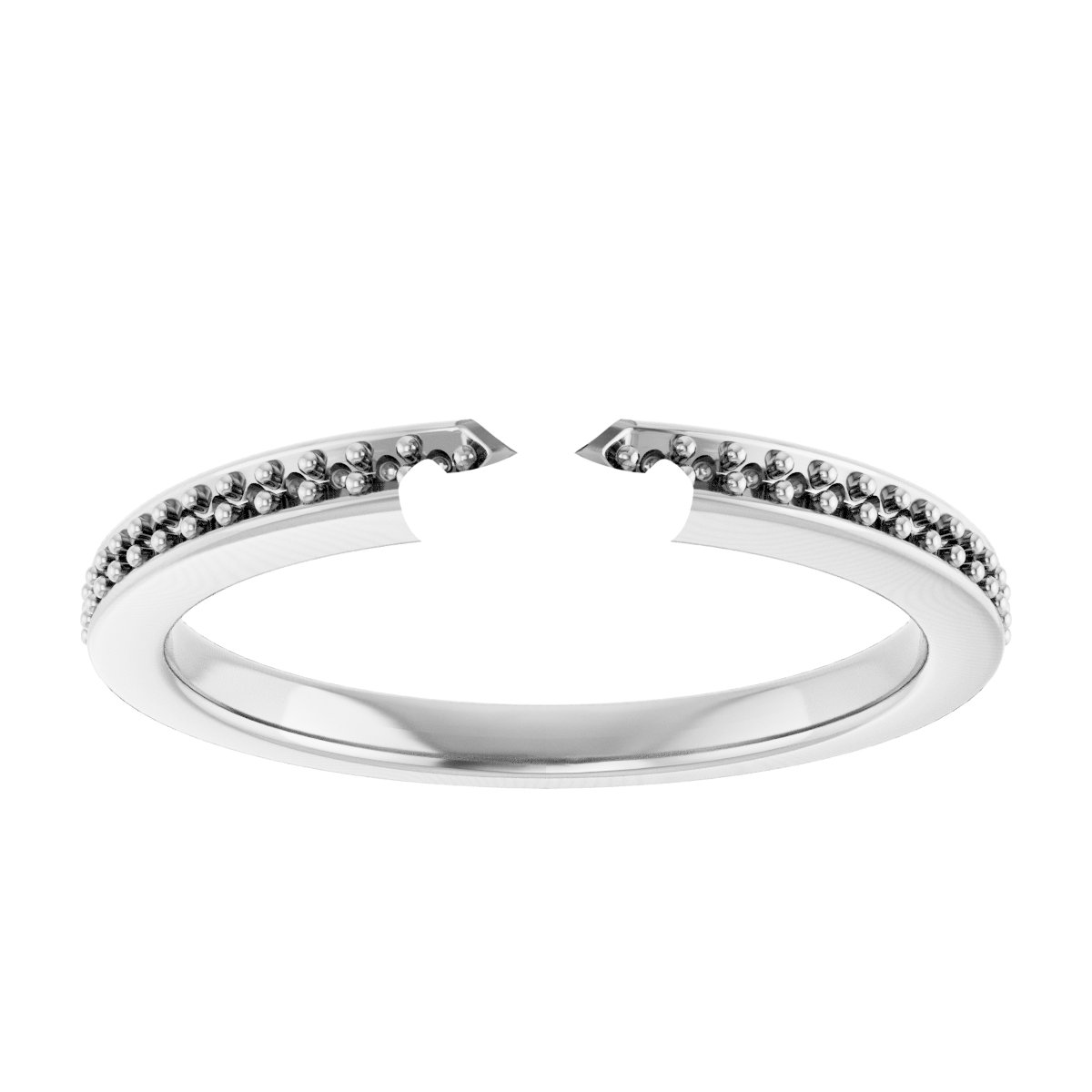 18K White/Yellow Gold 4.5 mm Square Engagement Ring Mounting