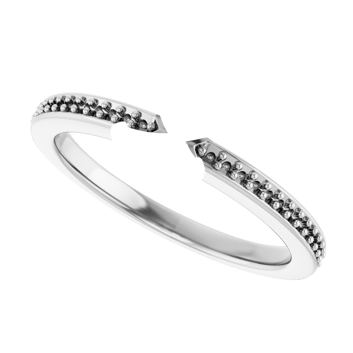 18K White/Yellow Gold 4.5 mm Square Engagement Ring Mounting fully set