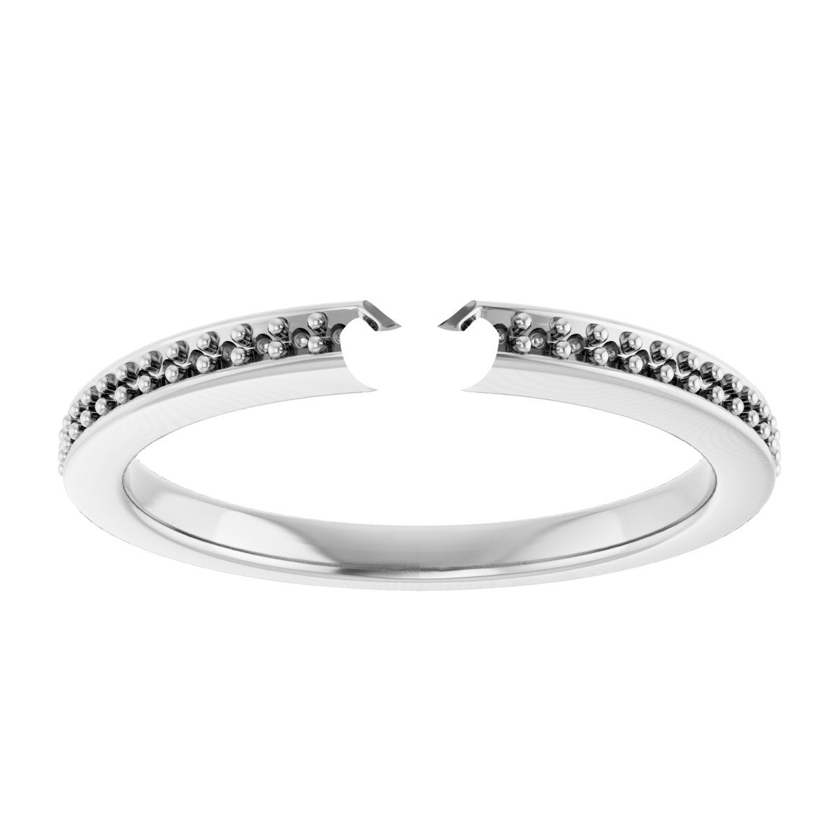 14K White/Rose Gold 3 mm Square Engagement Ring Mounting