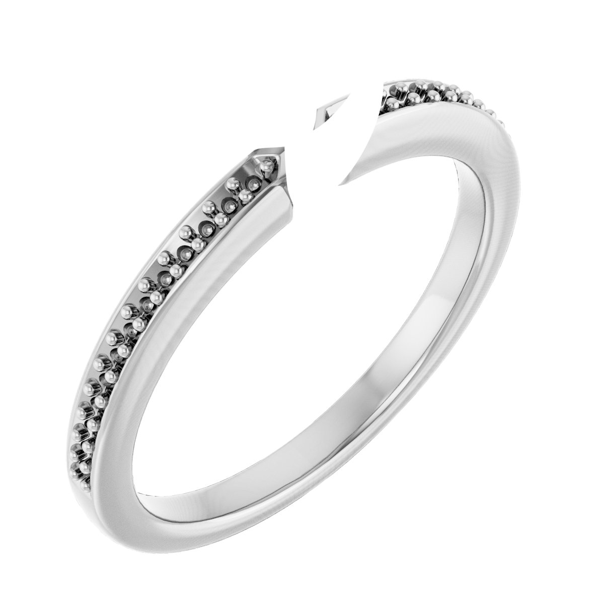 14K White/Yellow Gold 3 mm Square Engagement Ring Mounting
