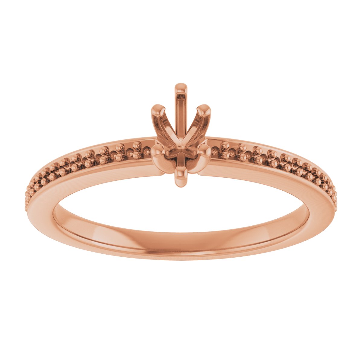 18K Rose Gold 5x3 mm Marquise Engagement Ring Mounting