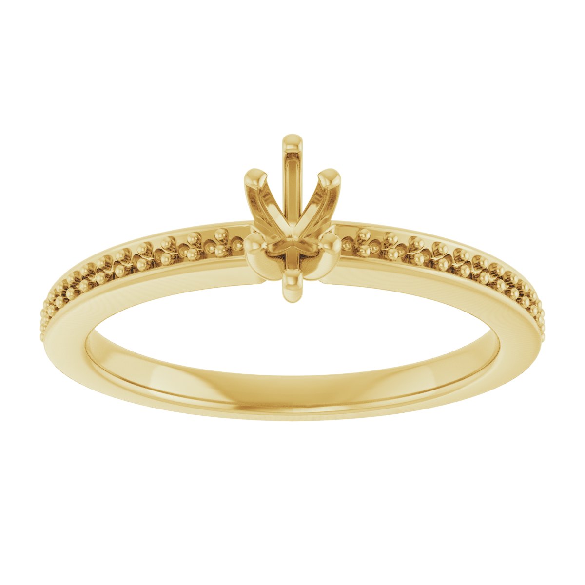 18K Yellow Gold 5x3 mm Marquise Engagement Ring Mounting