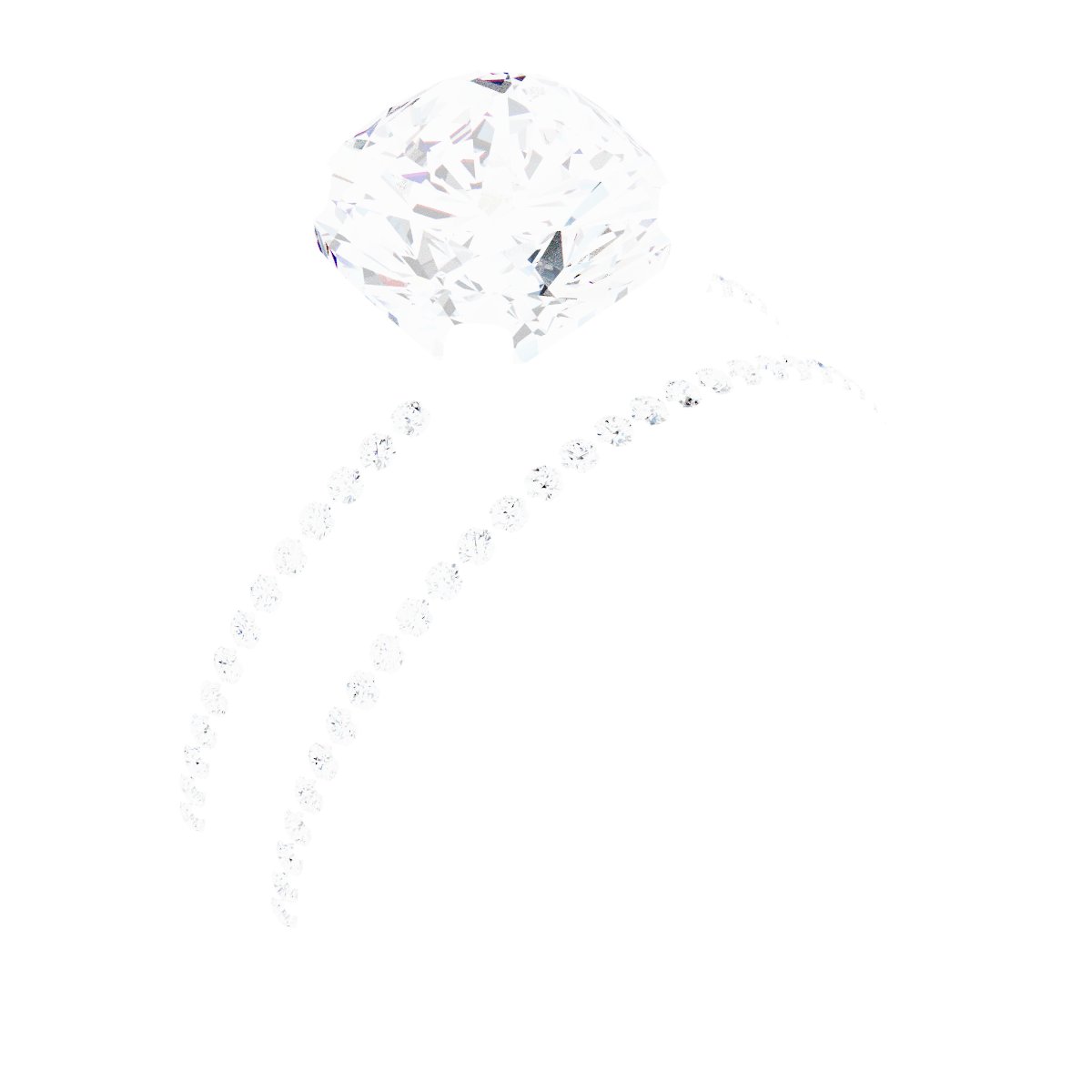 Platinum 8 mm Cushion Engagement Ring Mounting fully set