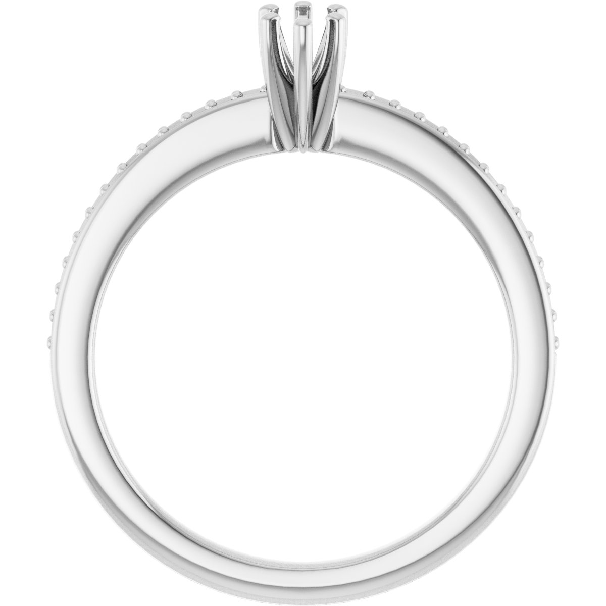 Platinum 5x3 mm Pear Engagement Ring Mounting