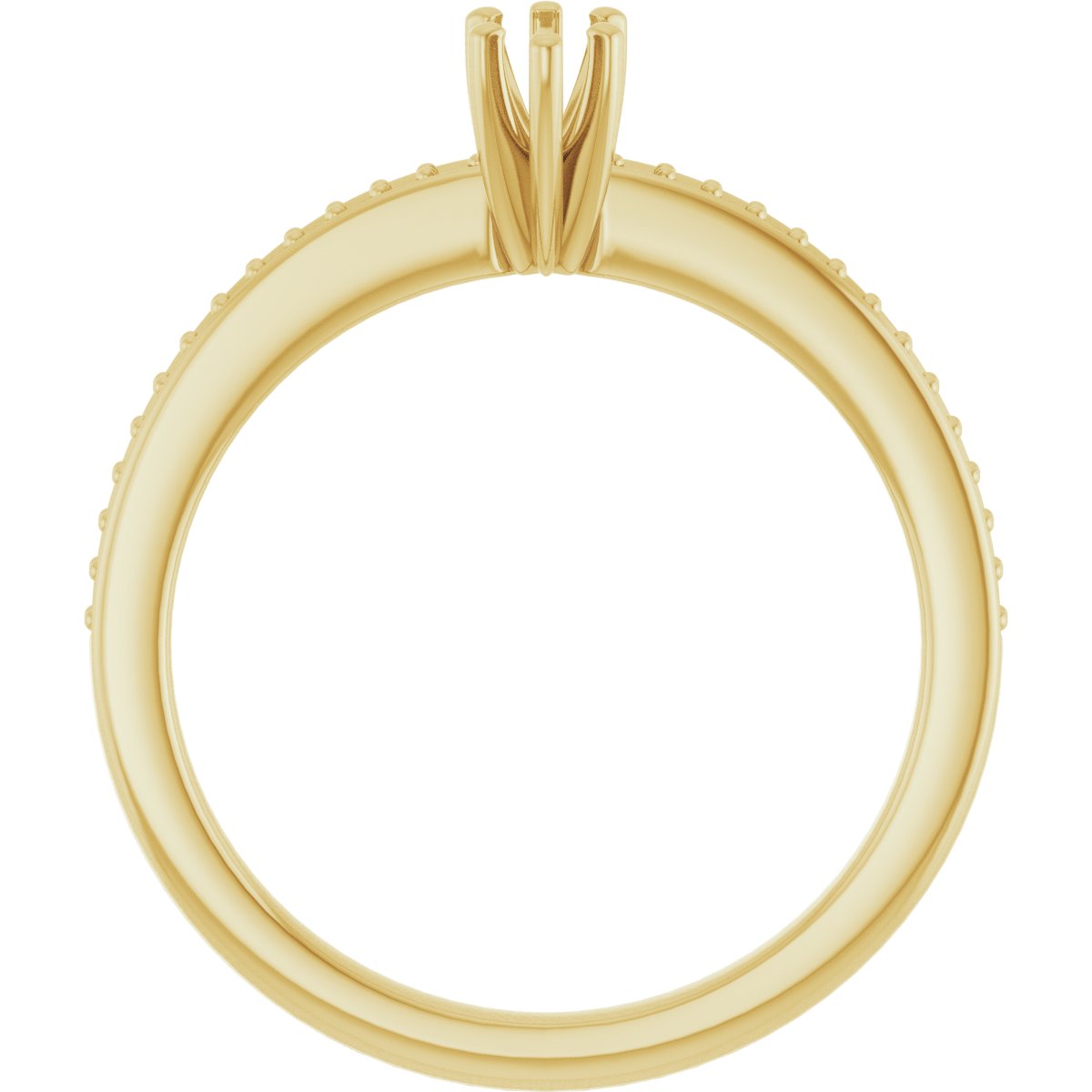 18K Yellow Gold 5x3 mm Pear Engagement Ring Mounting